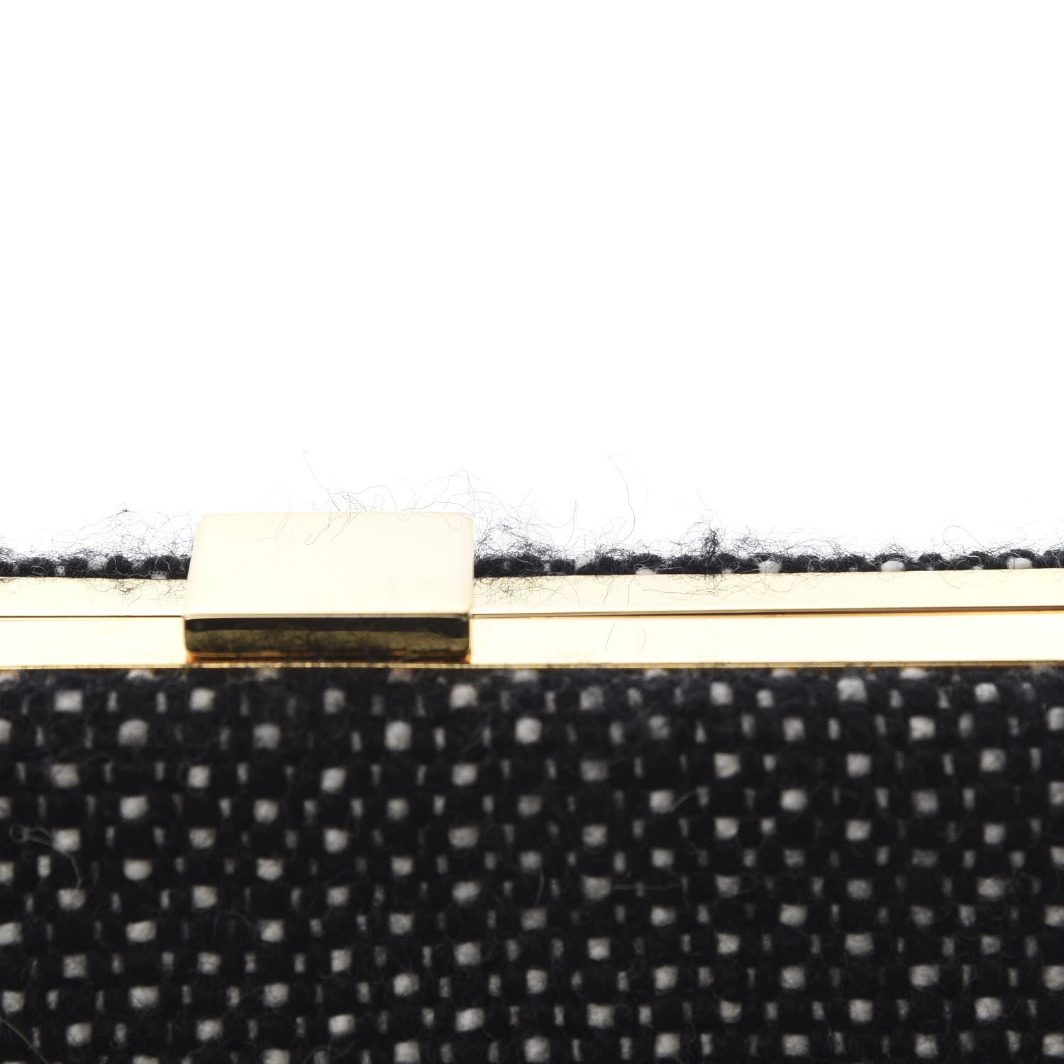 Mansur Gavriel Woven Fabric Volume Clutch Black White 8 of 9
