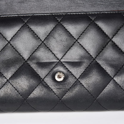 Chanel Lambskin Quilted Large Flap Wallet Black 15 of 22