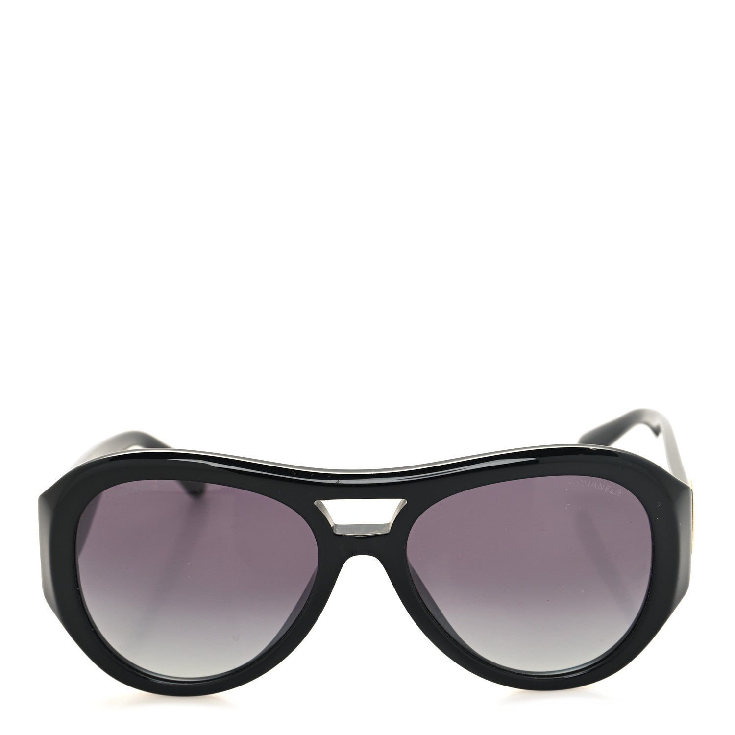 Chanel Acetate CC Pilot Sunglasses 5508 Black 2 of 8