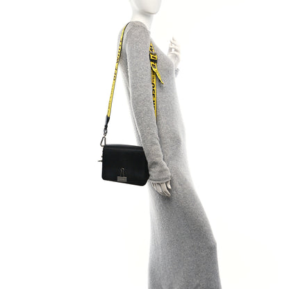 Off-White Saffiano Binder Clip Bag Black 2 of 10
