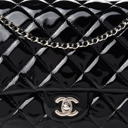 Chanel Patent Quilted Clutch with Chain Flap Black 10 of 10