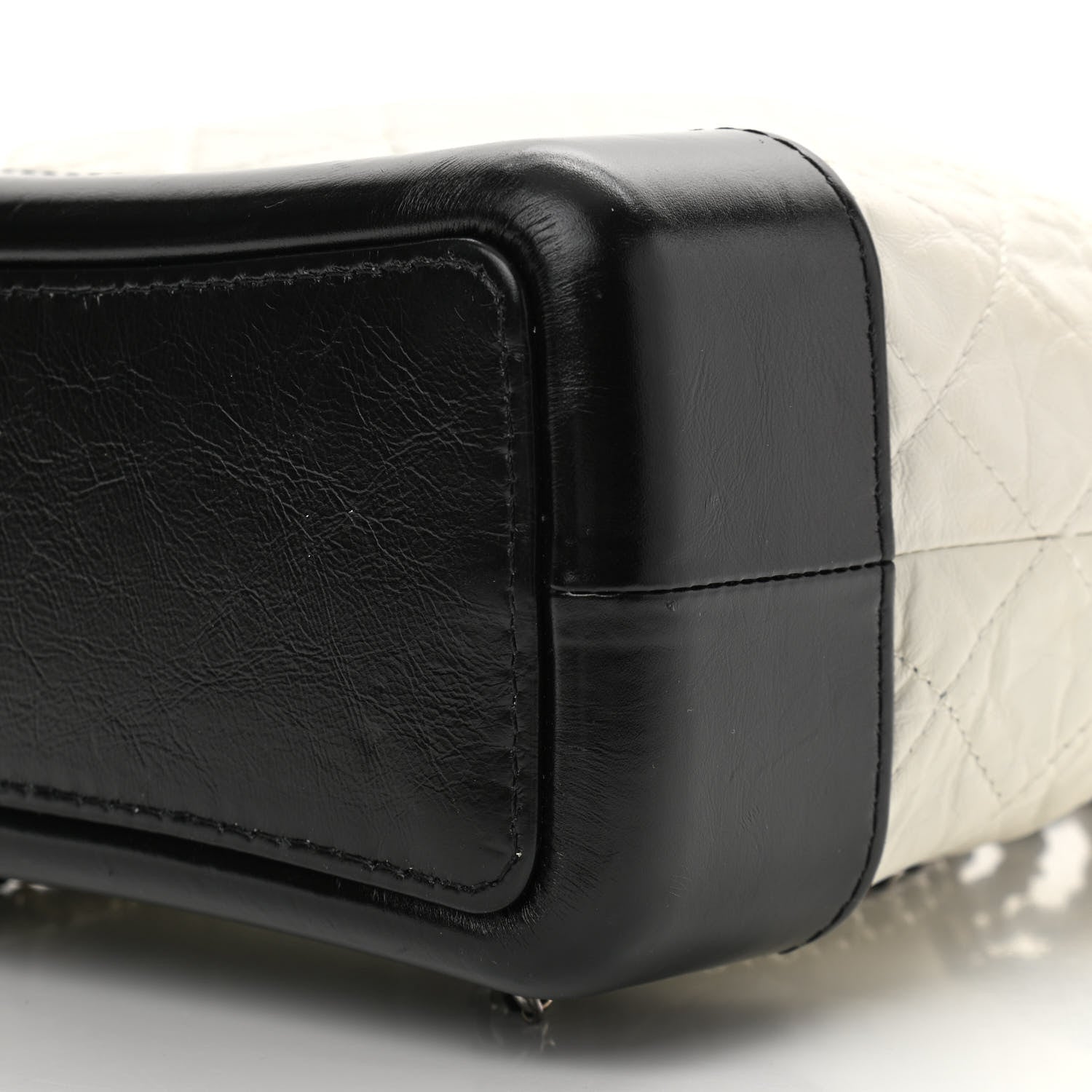 Chanel Aged Calfskin Quilted Gabrielle Backpack Black White 9 of 10
