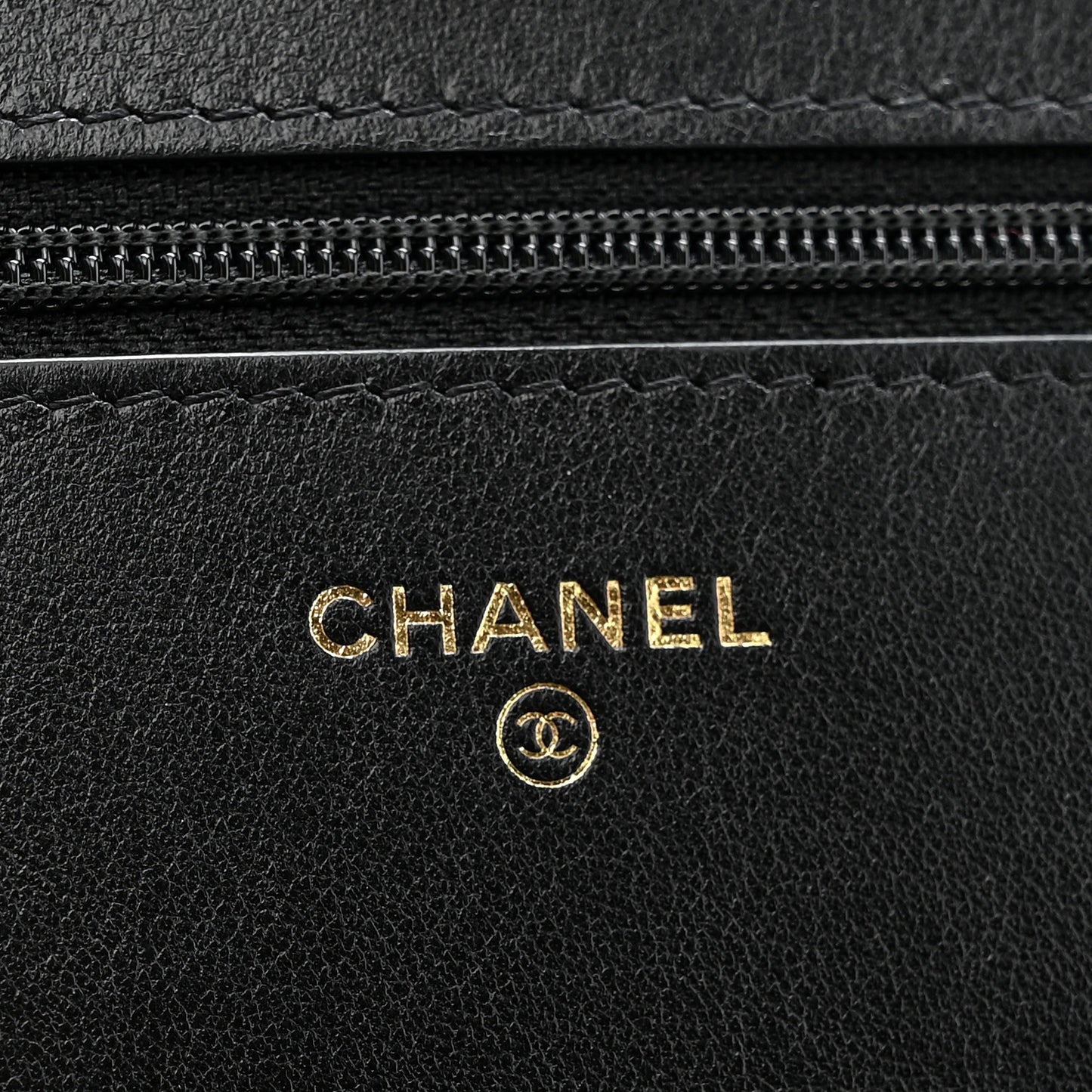 Lambskin Quilted Chanel 19 Wallet On Chain WOC Black
