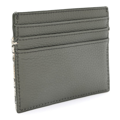 Christian Dior Oblique Grained Calfskin Marquetry Saddle Card Holder Green 3 of 7