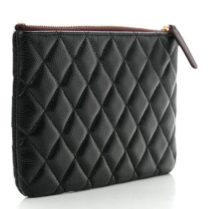 Chanel Caviar Quilted Cosmetic Case Black 3 of 8