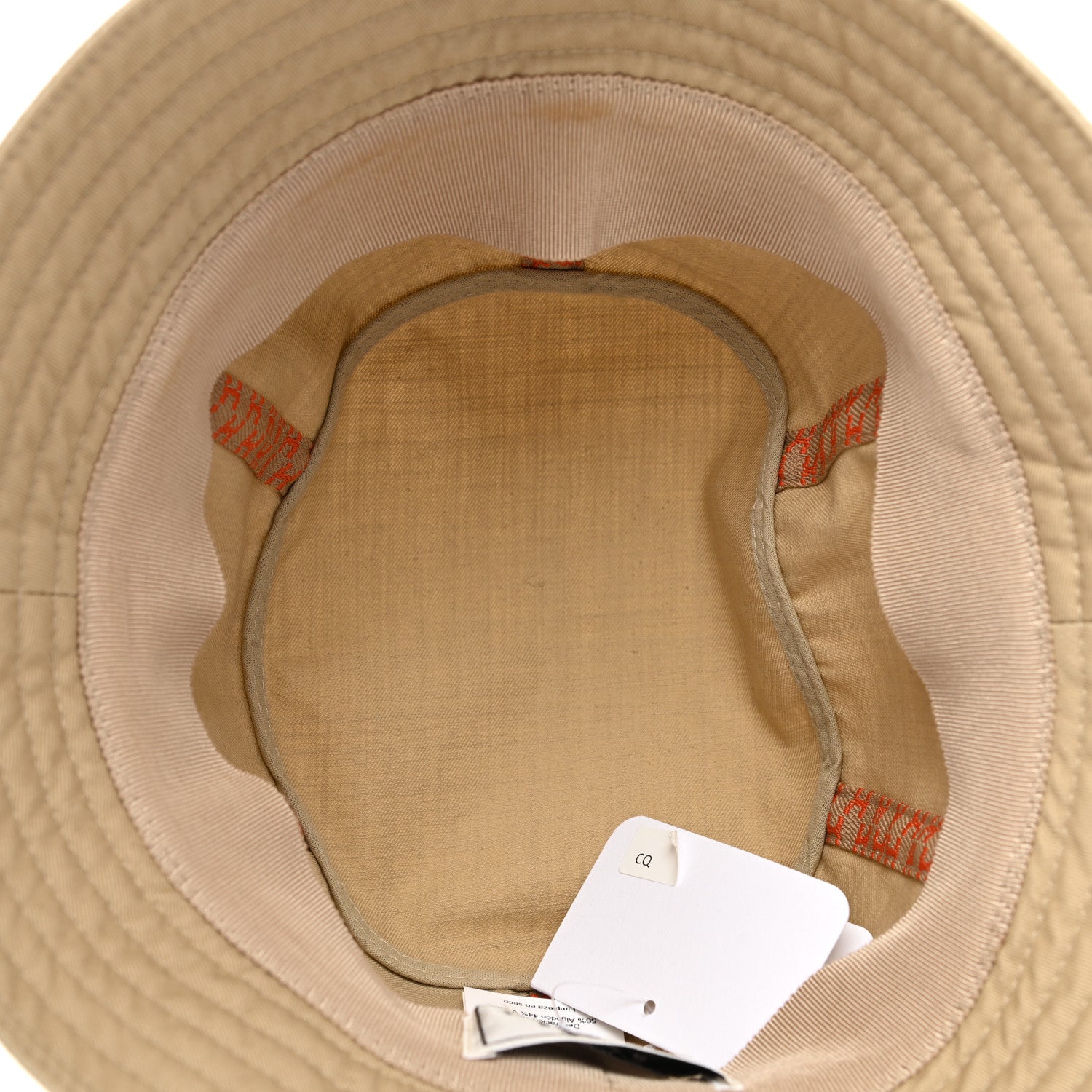 Hermes Gabardine Cotton Calvi Bucket Hat 59 Beige Toast 7 of 9