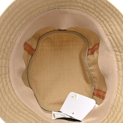 Hermes Gabardine Cotton Calvi Bucket Hat 59 Beige Toast 7 of 9