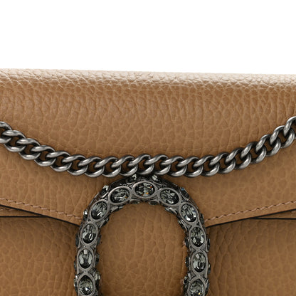 Gucci Dollar Calfskin Crystal Super Mini Dionysus Shoulder Bag Natural Tan Black Diamond 7 of 11
