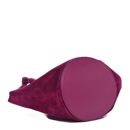 Khaite Suede Calfskin Mini Lotus Tote Mulberry 4 of 8