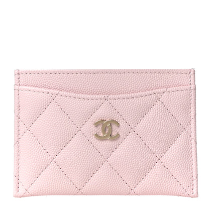 Chanel Caviar Quilted Card Holder Light Pink 1 of 12
