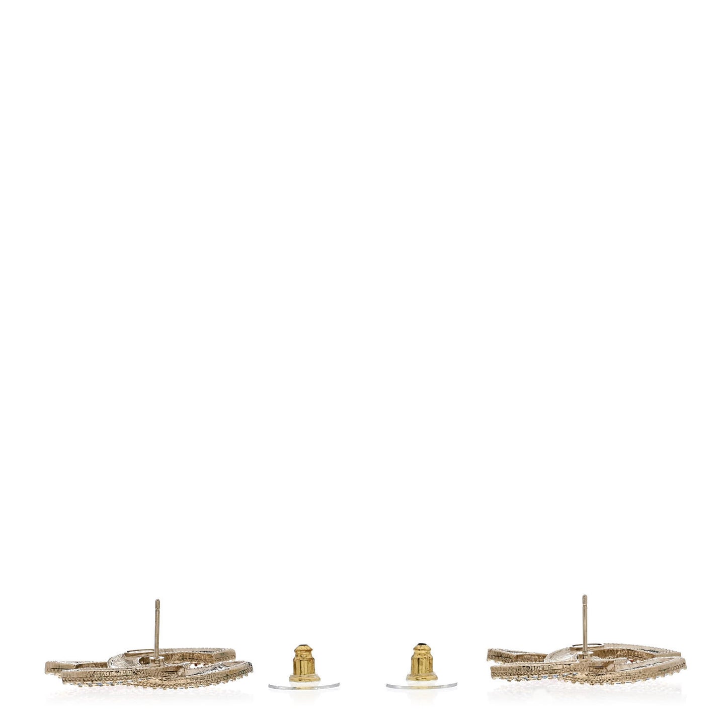 Crystal CC Earrings Gold Multicolor