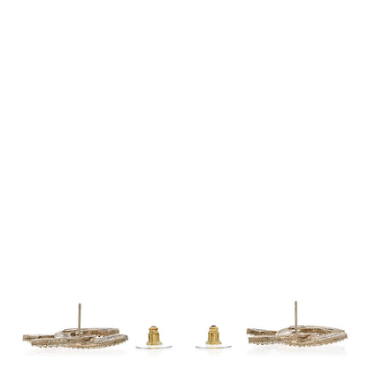 Chanel Crystal CC Earrings Gold Multicolor 3 of 5