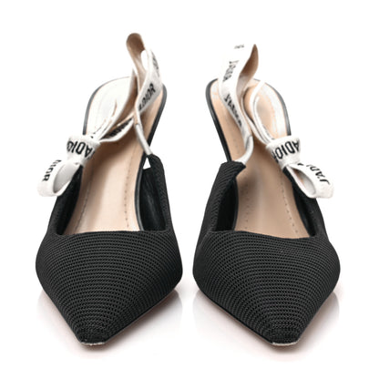 Christian Dior Technical Canvas Ribbon J'Adior Slingback 100mm Pumps 40 Black 2 of 8