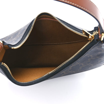 Celine Triomphe Canvas Calfskin Ava Shoulder Bag Tan 5 of 12