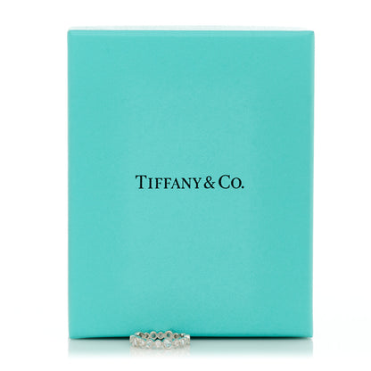 Tiffany Platinum Diamond Narrow Cobblestone Band Ring 47 4 5 of 5