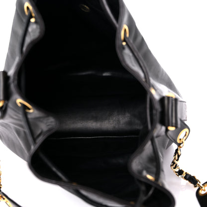 Chanel Lambskin CC Drawstring Shoulder Bag Black 5 of 13