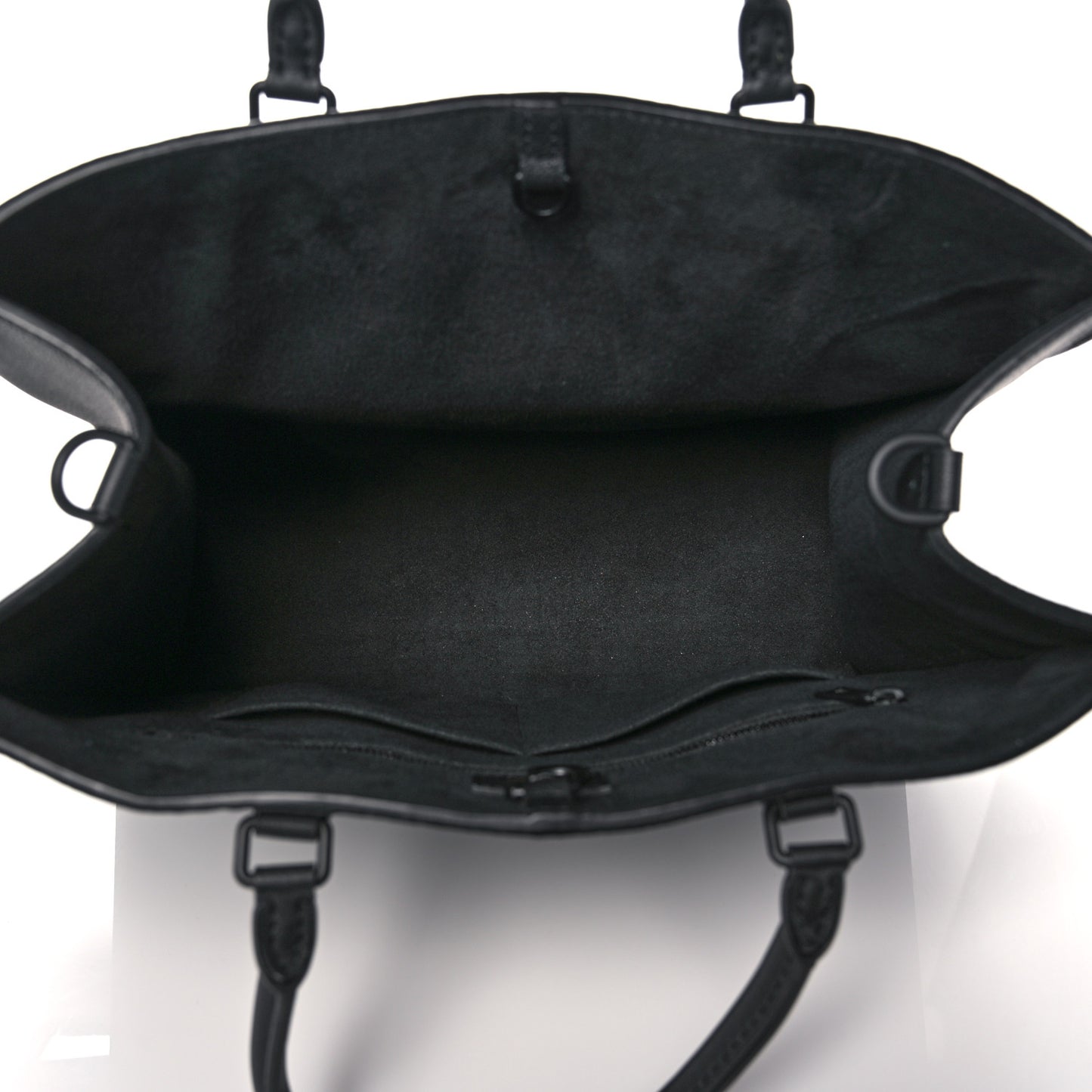 Soft Calfskin Lockme Tote MM Black