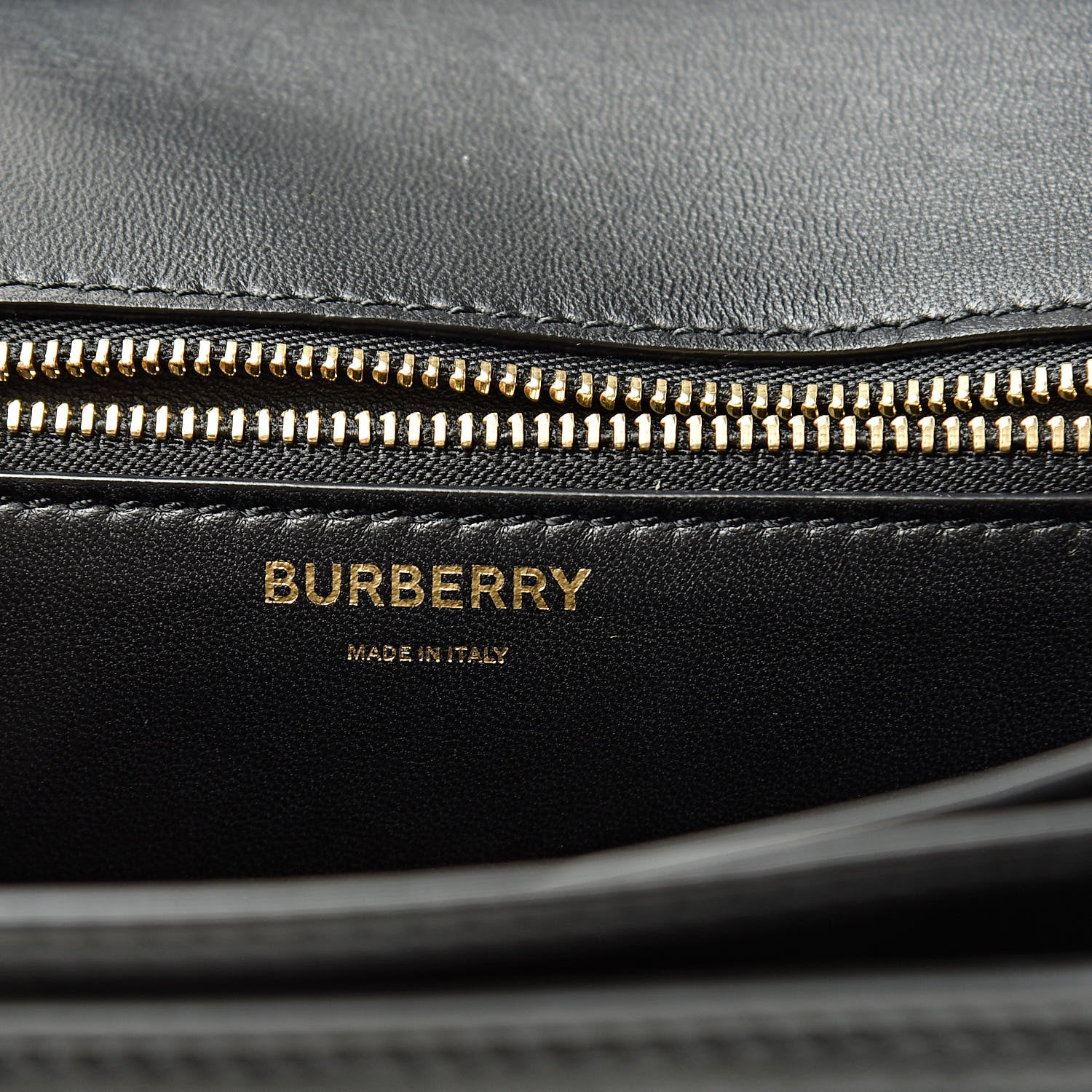 Burberry Calfskin Monogram Embossed Small TB Bag Black 6 of 10