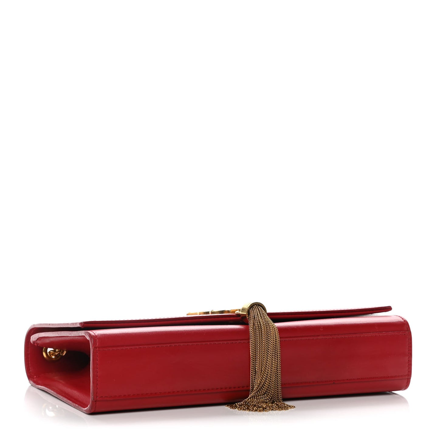 Smooth Calfskin Medium Classic Monogram Kate Tassel Satchel New Red