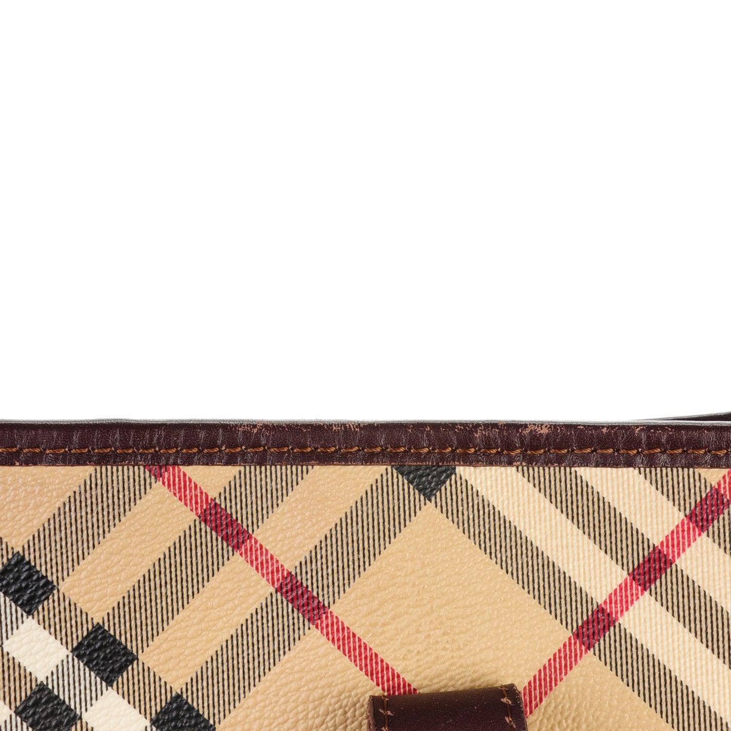 Burberry Haymarket Check Large Tote Chocolate 8 of 18
