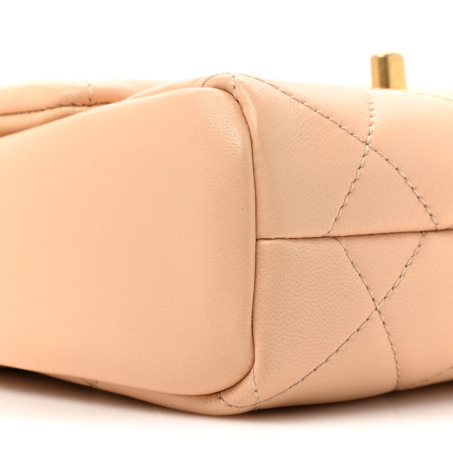 Lambskin Quilted Side-Packs Beige