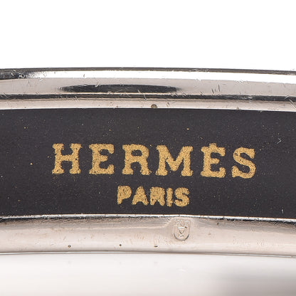 Hermes Enamel Printed Narrow Caleche Bracelet 65 Bleu 5 of 5