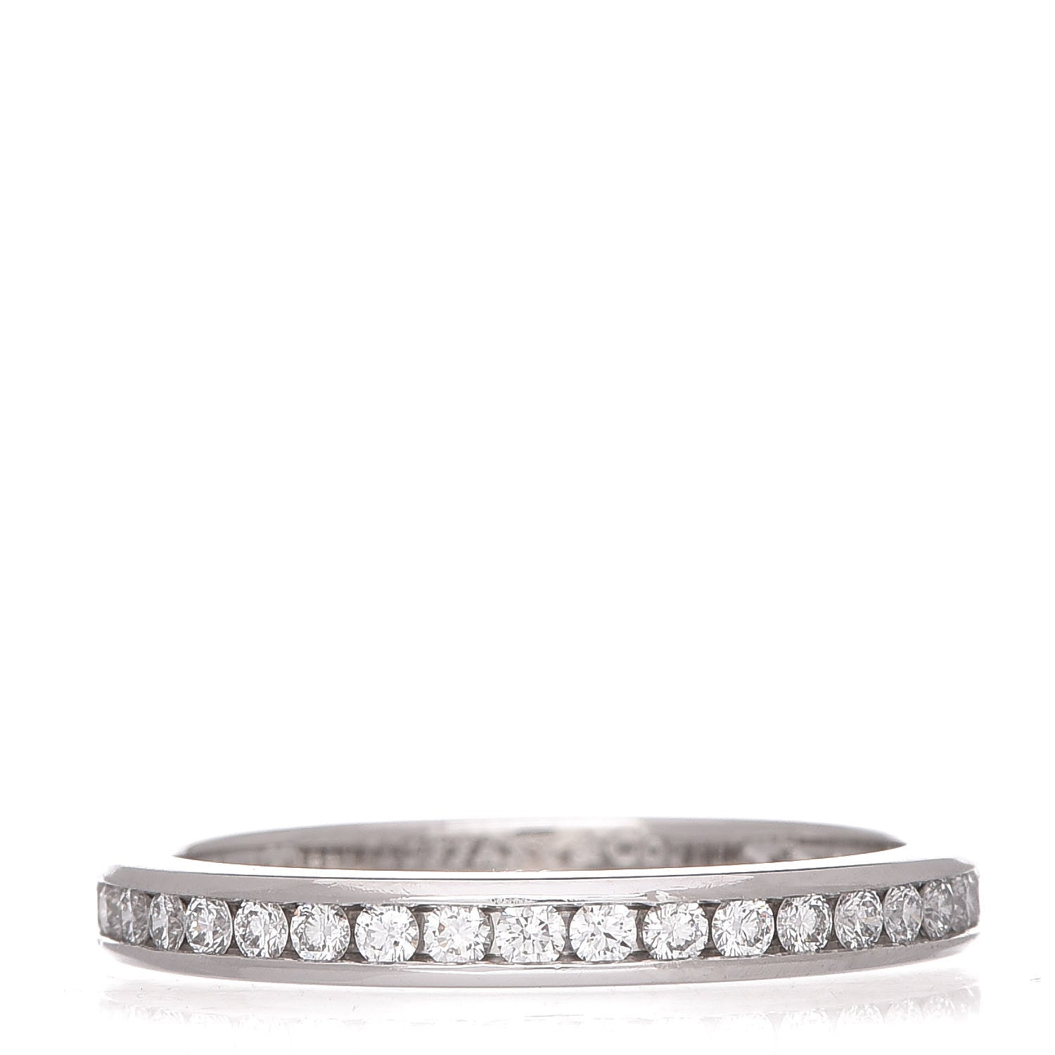 Tiffany Platinum Diamond .56ctw Eternity Band Ring 49 4.75 1 of 4