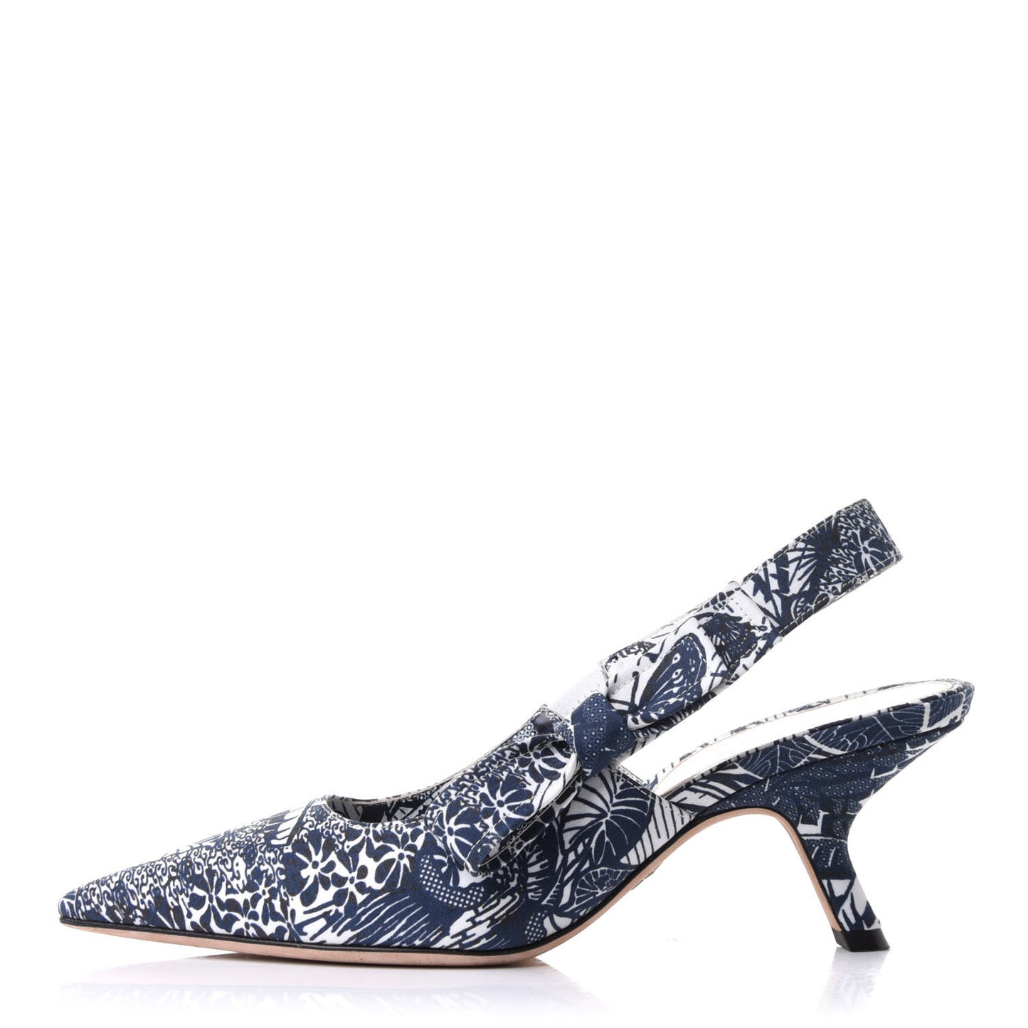 Toile De Jouy Sweet D Slingback Pumps 36.5 Indigo White