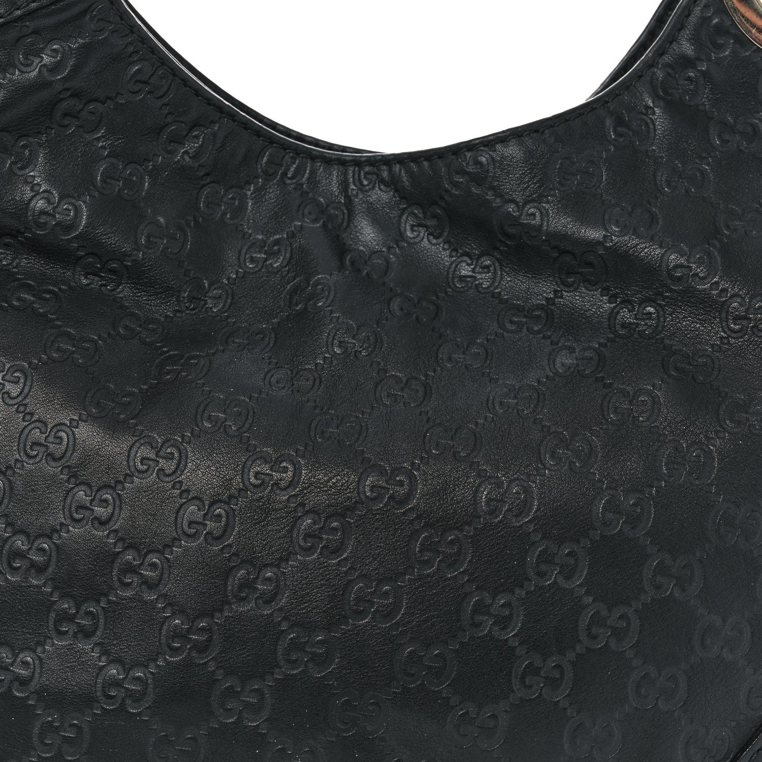 Gucci Guccissima Medium Charlotte Hobo Black 8 of 12