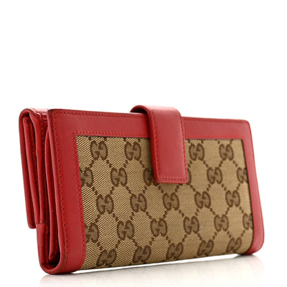 Gucci Monogram Script Continental Wallet Red 3 of 10