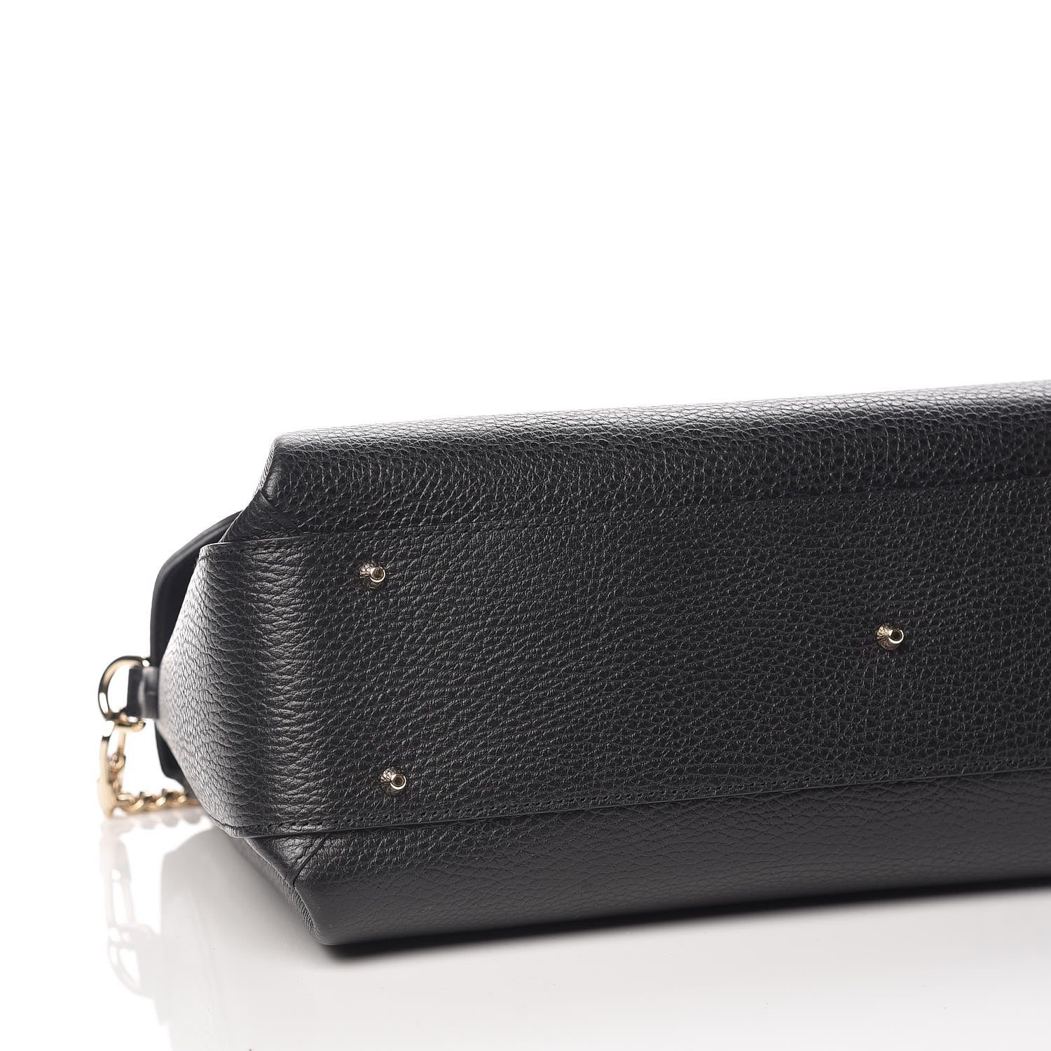 Gucci Dollar Calfskin Medium Interlocking G Top Handle Shoulder Bag Black 8 of 9