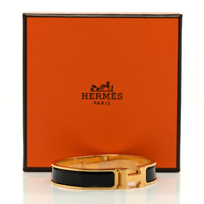 Hermes Enamel Narrow Clic Clac H Bracelet GM Black 5 of 5