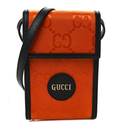 Gucci Econyl Nylon Monogram Off The Grid Crossbody Bag Carrot Orange Black 1 of 7
