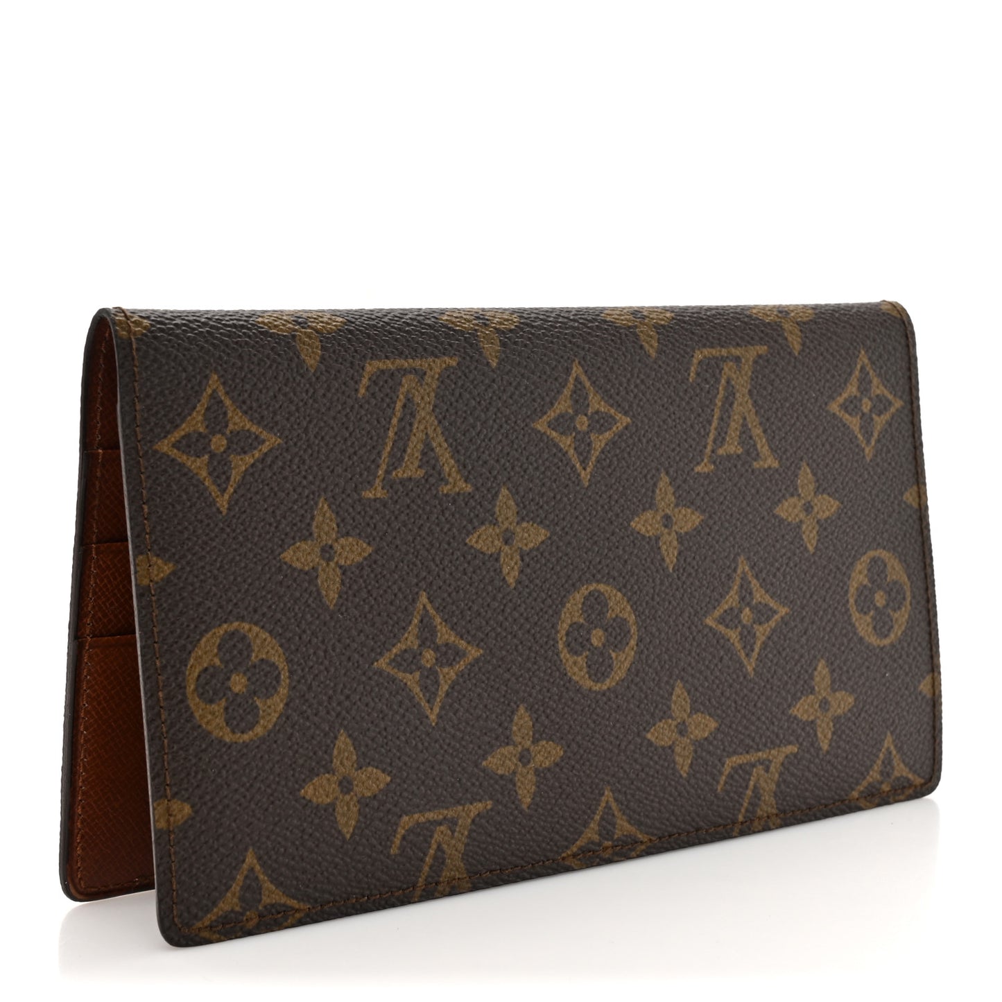 Monogram Simple Checkbook Holder Wallet