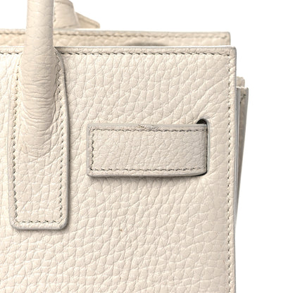 Saint Laurent Grained Calfskin Nano Sac de Jour Dove White 12 of 14