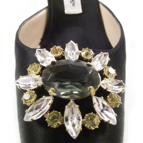 MANOLOBLAHNIKSatinJeweledPumps40Black