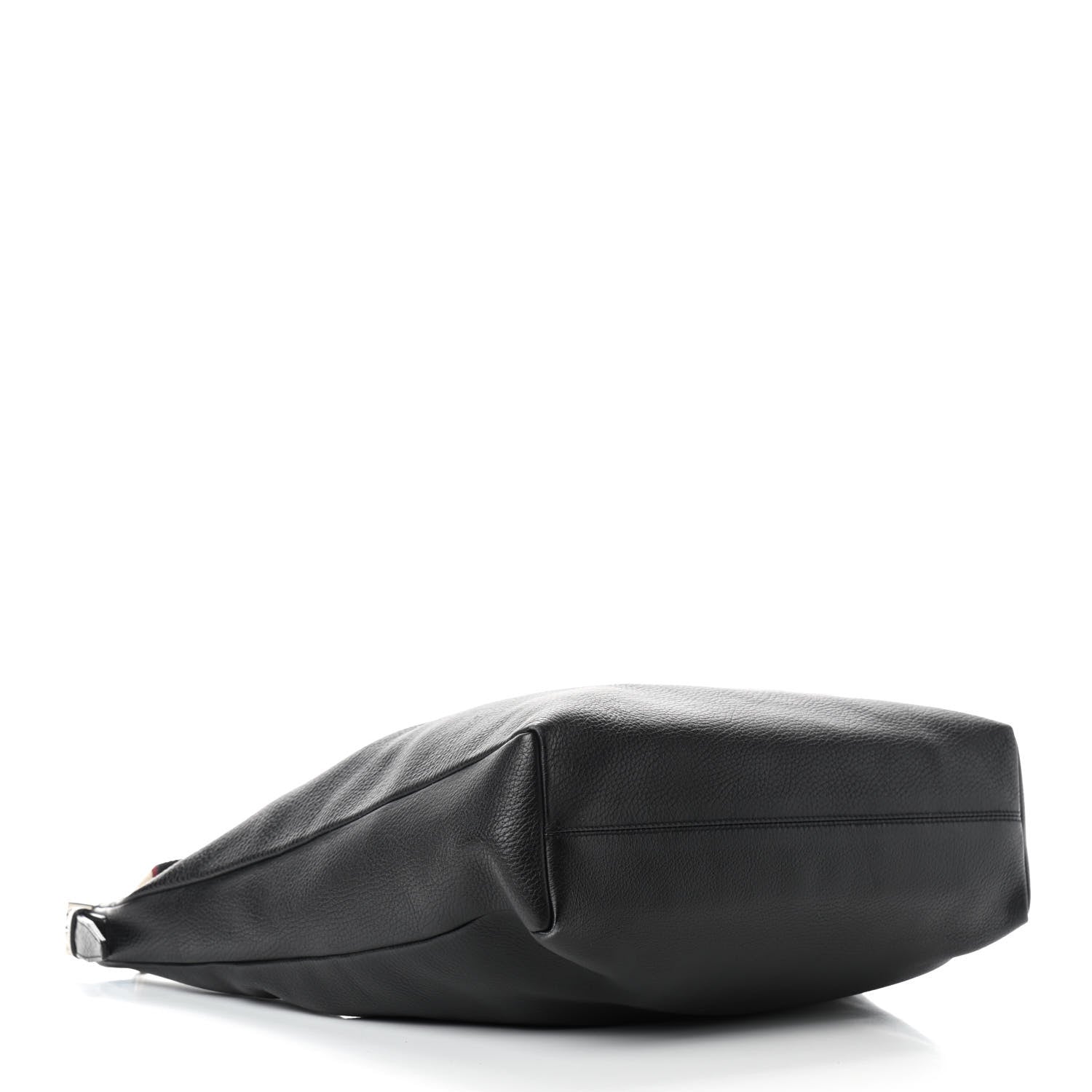Burberry Grainy Leather Calfskin Hobo Black 4 of 8