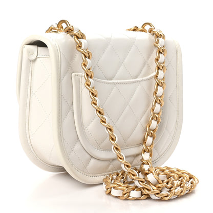 Chanel Lambskin Quilted Small Messenger Flap White 2 of 10
