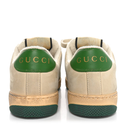 Gucci GG Monogram Nubuck Web Womens Screener Sneakers 40 New Sand Dusty Milk Vintage Green 5 of 8