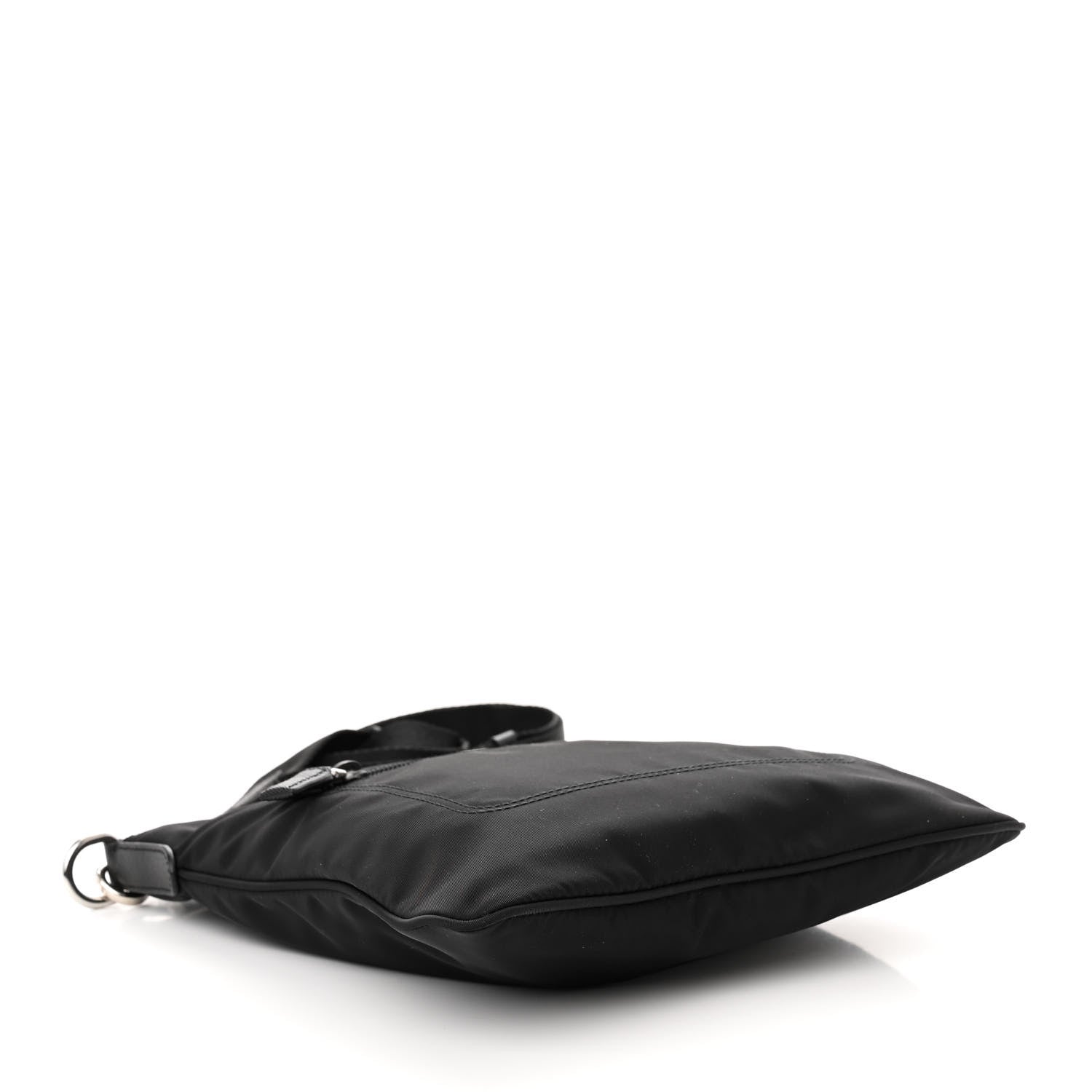 Prada Tessuto Nylon Saffiano Flat Messenger Bag Black 4 of 9