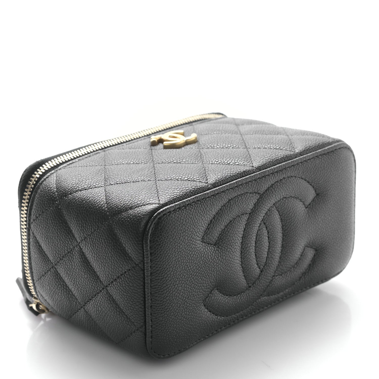 Chanel Caviar Quilted Sweetheart Vanity Case Black 3 of 8