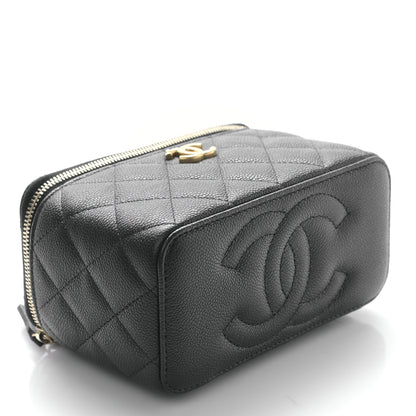 Chanel Caviar Quilted Sweetheart Vanity Case Black 3 of 8