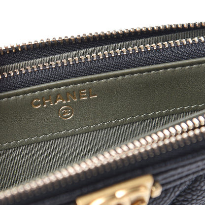 Chanel Caviar Quilted Small Boy Clutch With Chain Black 8 of 16