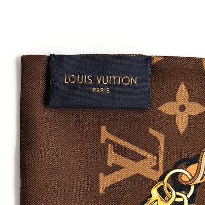 Louis Vuitton Silk Monogram Confidential Bandeau Brown 4 of 6