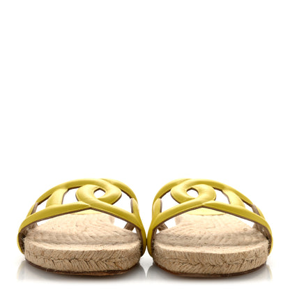 Hermes Nappa Famosa Espadrille Sandals 40 Jaune Curcuma 3 of 9