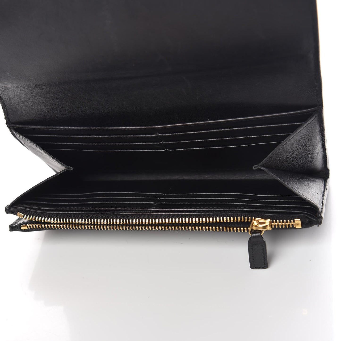 Calfskin Classic Y Ligne Clutch Black