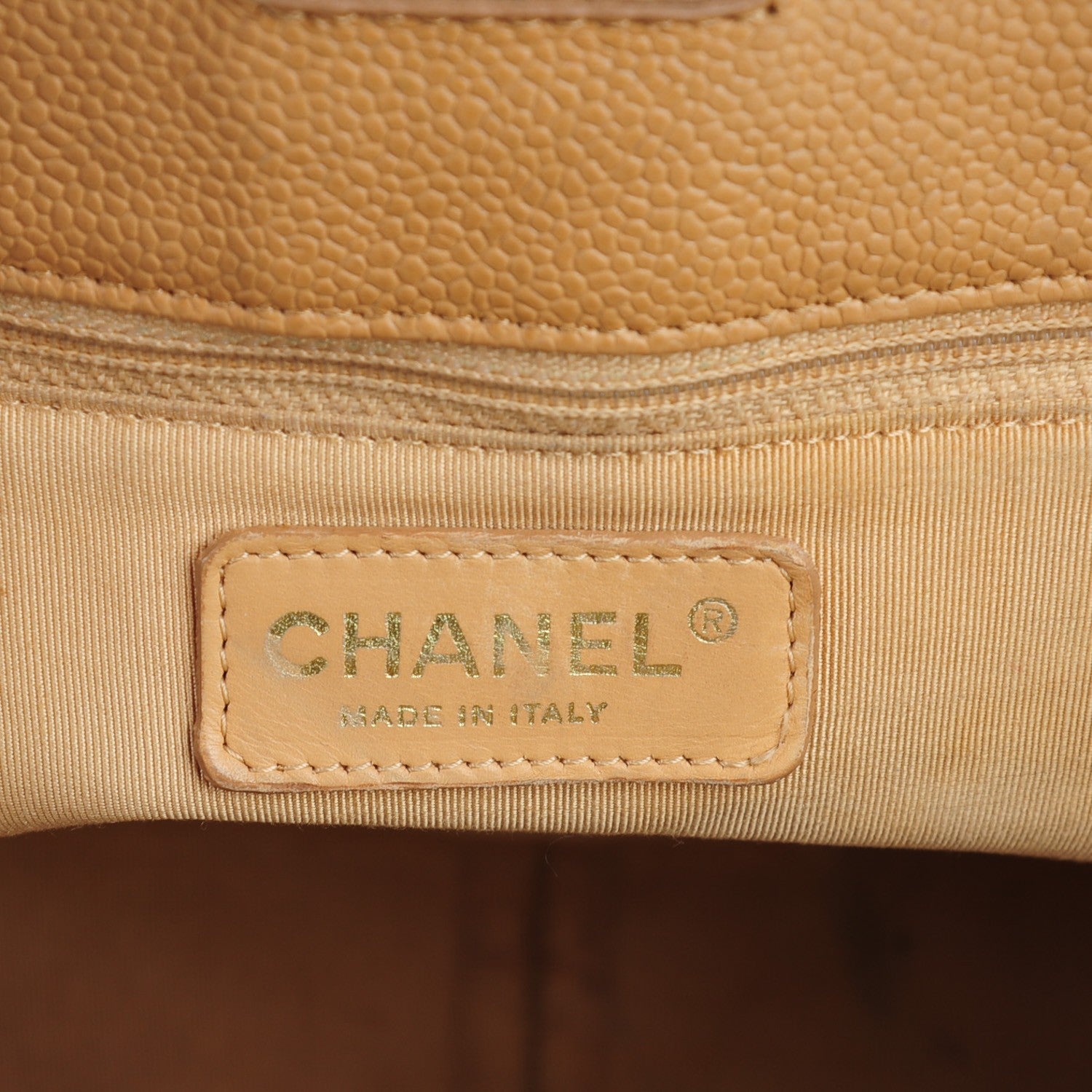 Chanel Caviar Quilted Petit Shopping Tote PST Beige 6 of 11
