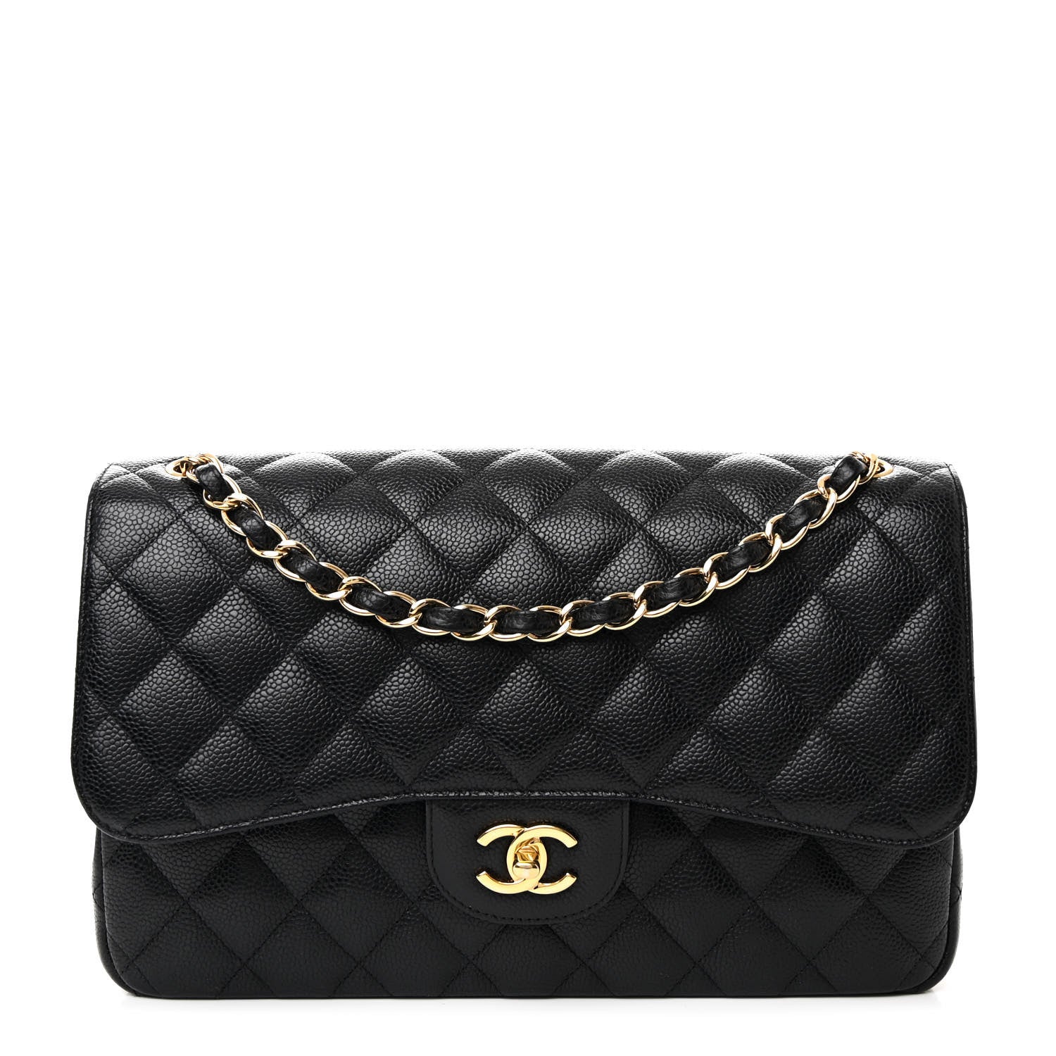 Chanel Caviar Quilted Jumbo Double Flap Black 1 of 10
