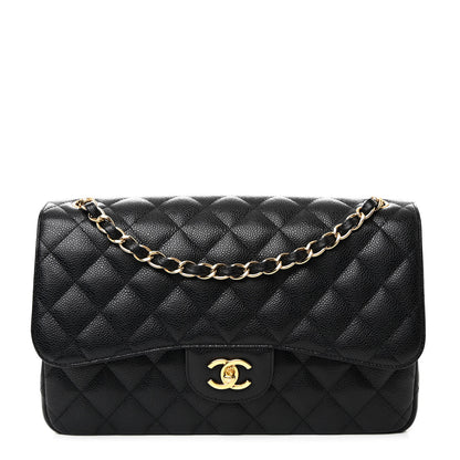 Chanel Caviar Quilted Jumbo Double Flap Black 1 of 10