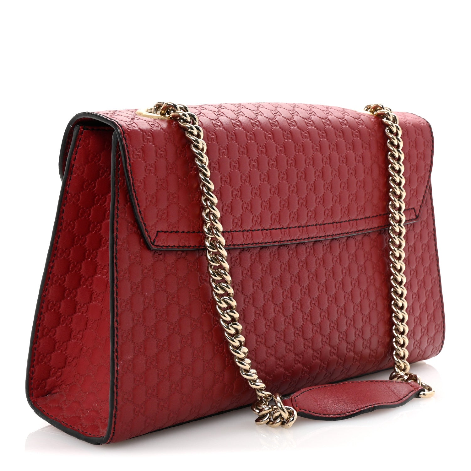 Gucci Microguccissima Medium Emily Chain Shoulder Bag Red 3 of 15